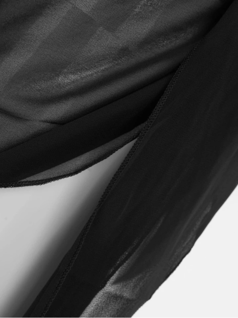 Sheer Mesh Tie Side Sarong Swim Cover Up Black & White Never Worn - Picture 3 of 3